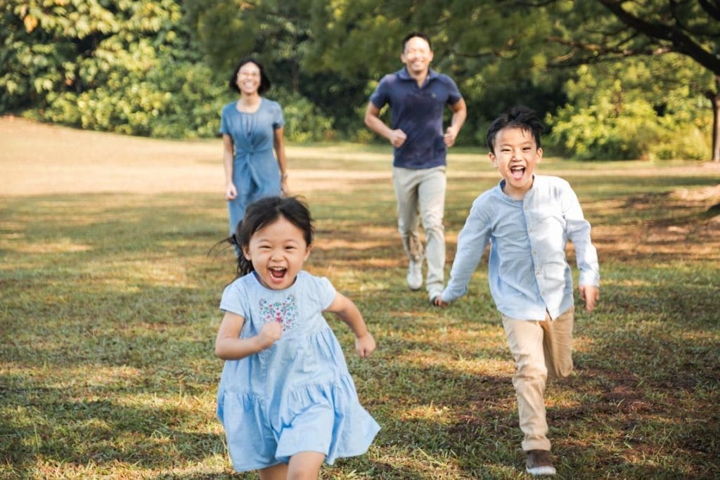 Family Photography Singapore running family