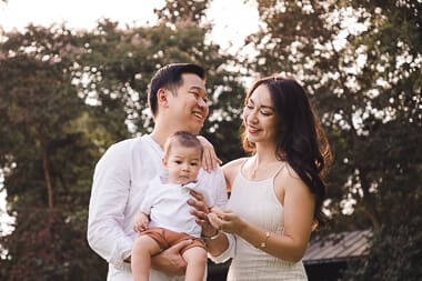 Botanical gardens family shoot with 1 year old boy