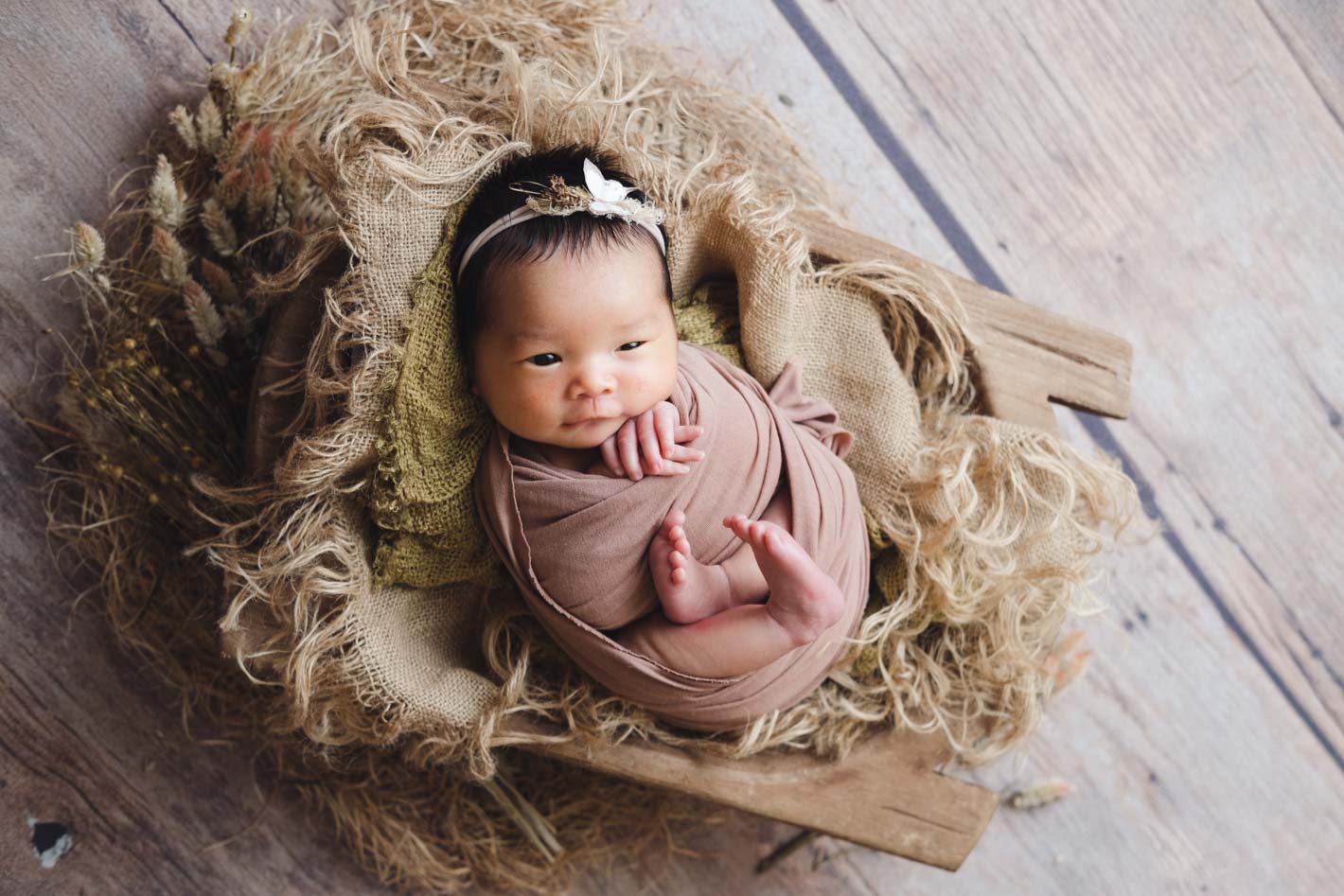 Newborn Photography Singapore Rustic newborn photography